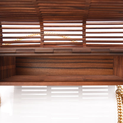 Saint Laurent Wood Small Monogram Kate Box Bag Brown 7 of 8