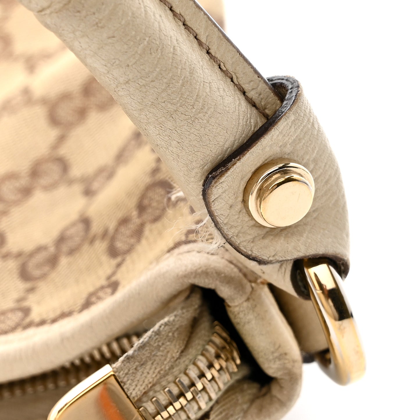 Monogram Large Abbey D Ring Hobo Off White