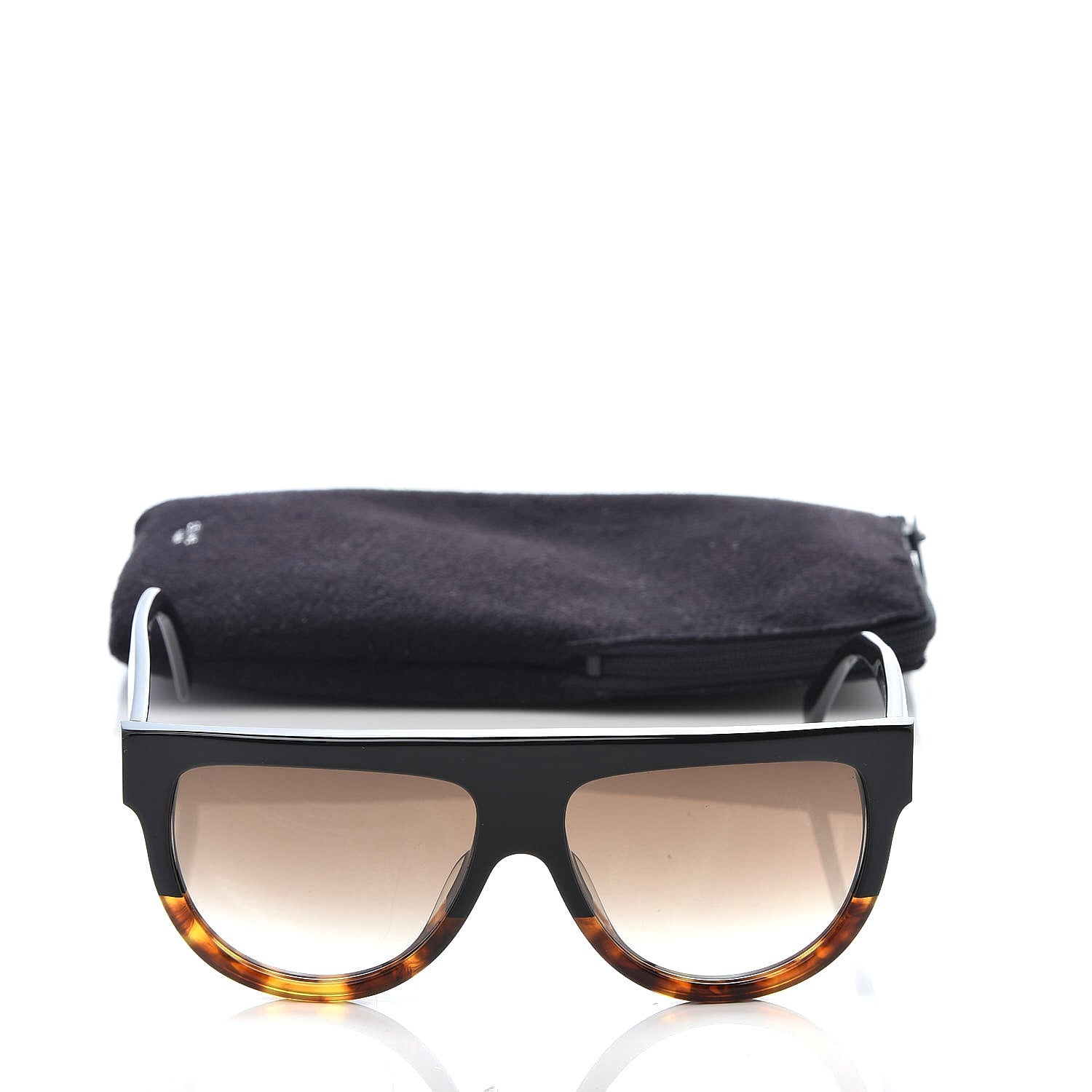 Celine Shadow Sunglasses CL 41026/S Black Havana 7 of 7