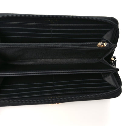 Chanel Caviar Quilted Boy Long Zip Around Wallet Black 5 of 7