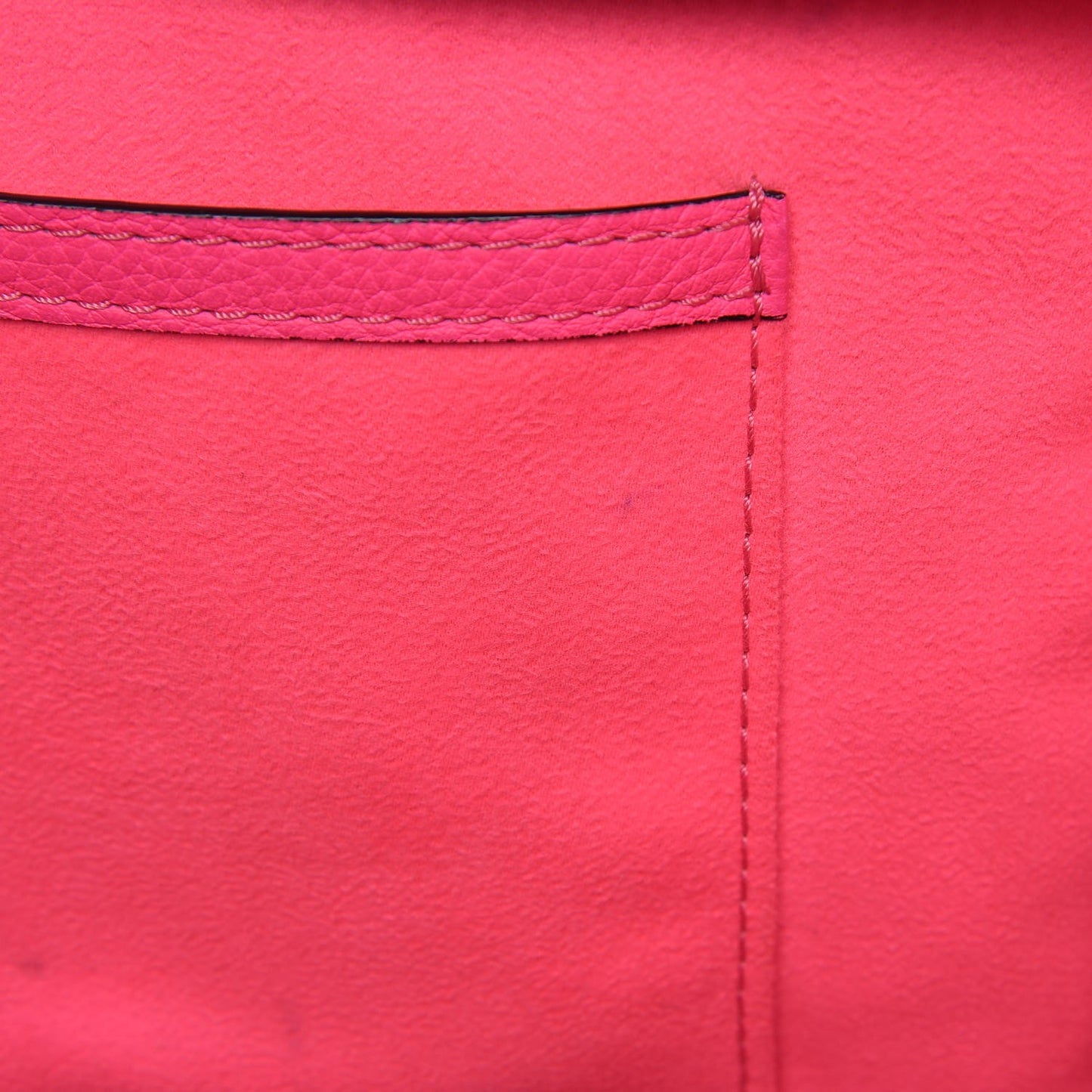 Drummed Calfskin Mini Luggage Fluo Pink