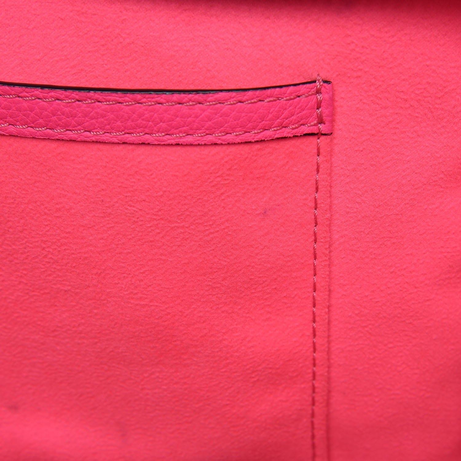Celine Drummed Calfskin Mini Luggage Fluo Pink 11 of 26
