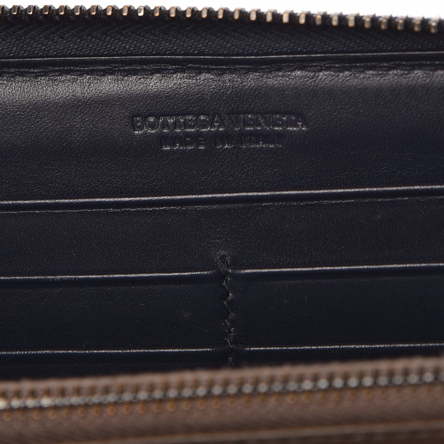 Bottega Veneta Nappa Intrecciato Zip Around Wallet Denim 10 of 11