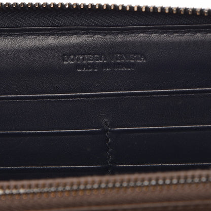 Bottega Veneta Nappa Intrecciato Zip Around Wallet Denim 10 of 11