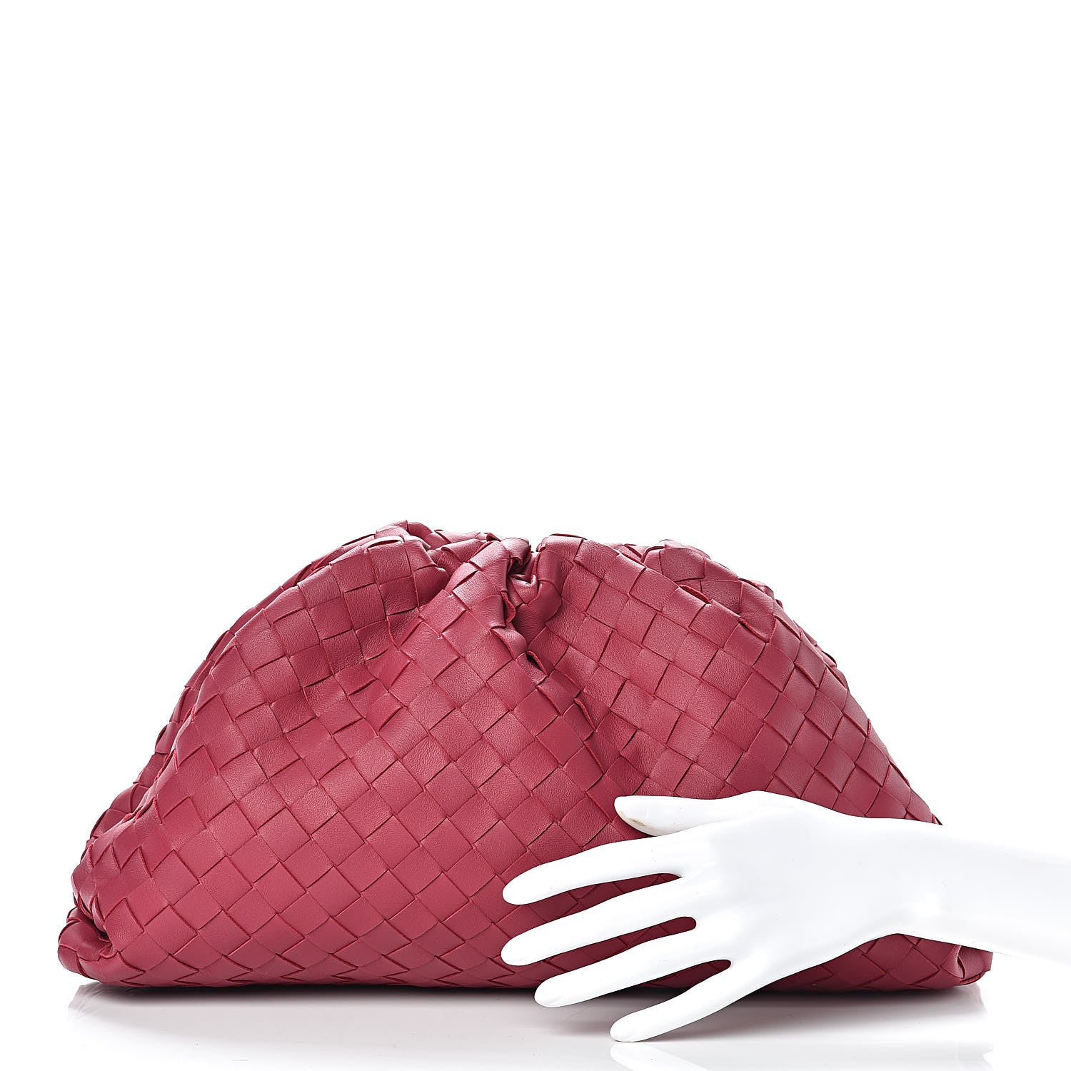 Bottega Veneta Nappa Maxi Intrecciato The Pouch Oversized Clutch Amaranto 2 of 10