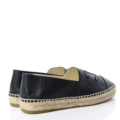 Chanel Lambskin CC Espadrilles 39 Dark Navy 4 of 10