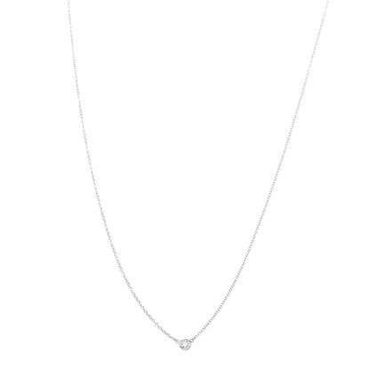 Tiffany Platinum Diamond .08ct Elsa Peretti Diamonds by the Yard Pendant Necklace 1 of 5