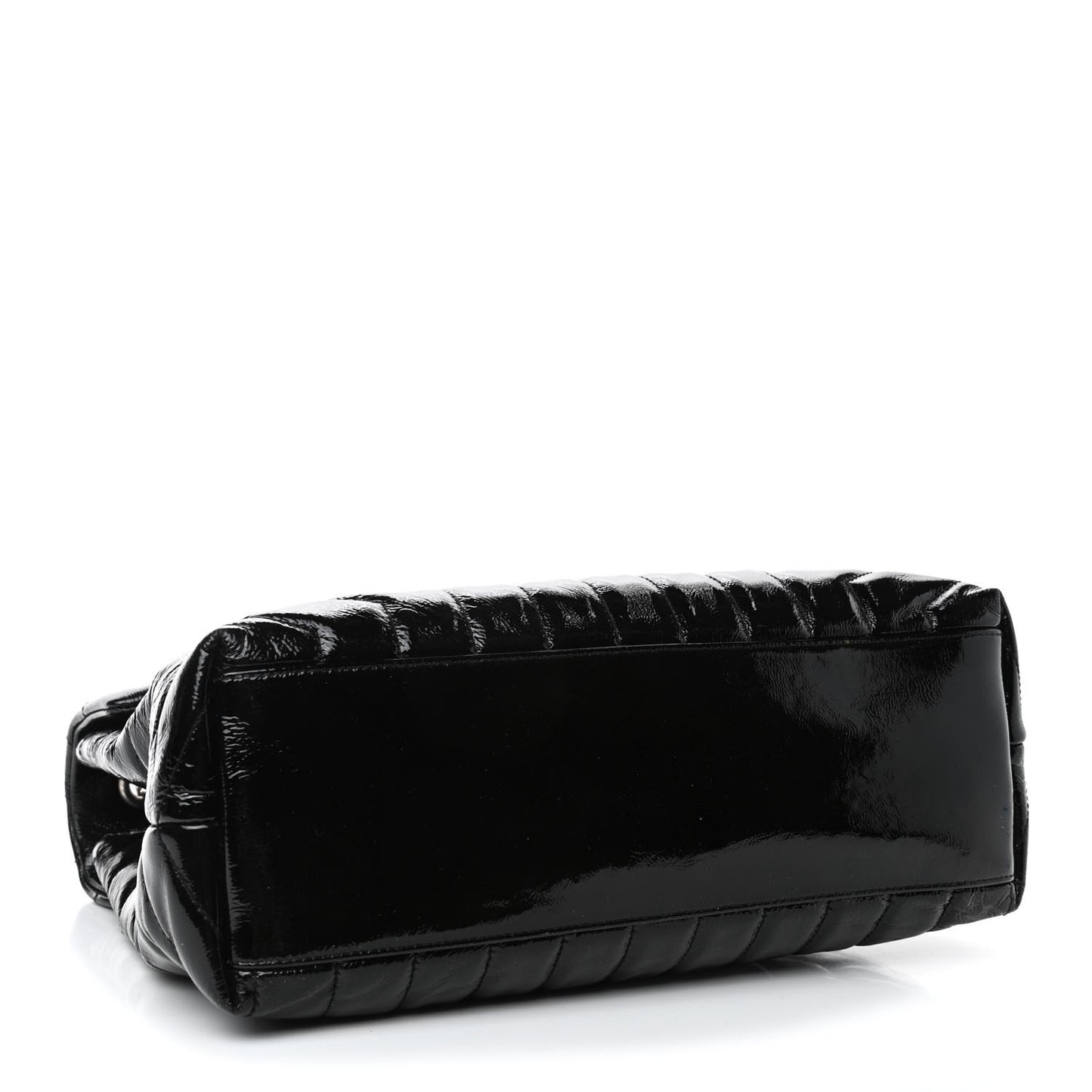 Patent Y Quilted Monogram Medium Loulou Chain Satchel Black