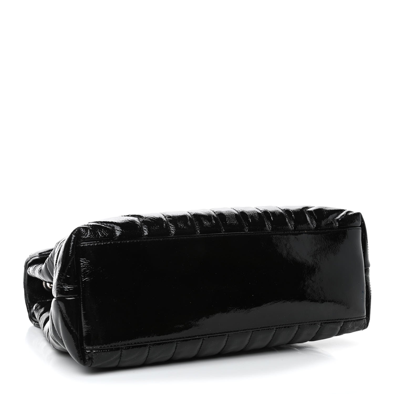 Saint Laurent Patent Y Quilted Monogram Medium Loulou Chain Satchel Black 3 of 4