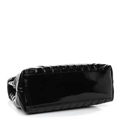 Saint Laurent Patent Y Quilted Monogram Medium Loulou Chain Satchel Black 3 of 4