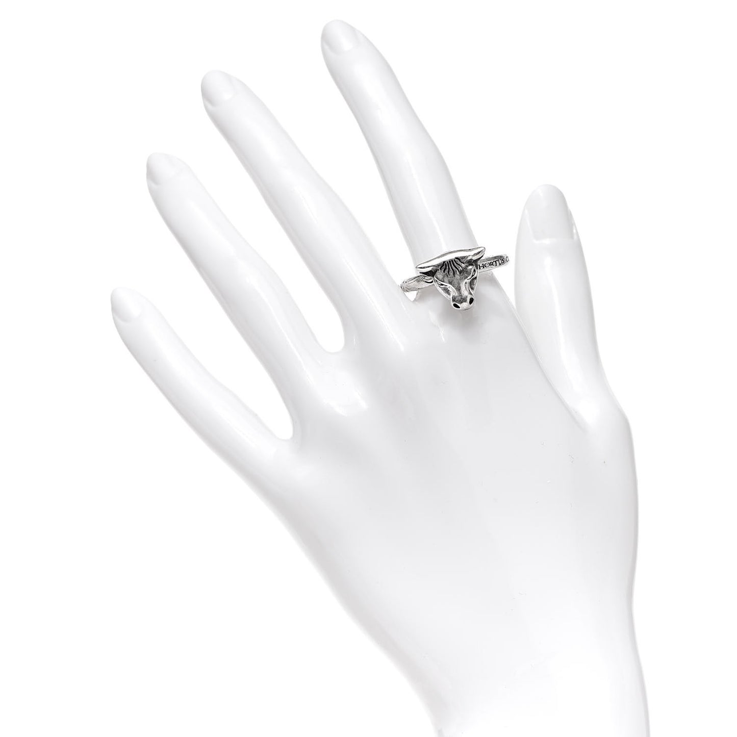 Sterling Silver Anger Forest Bull's Head Ring 56 7.5