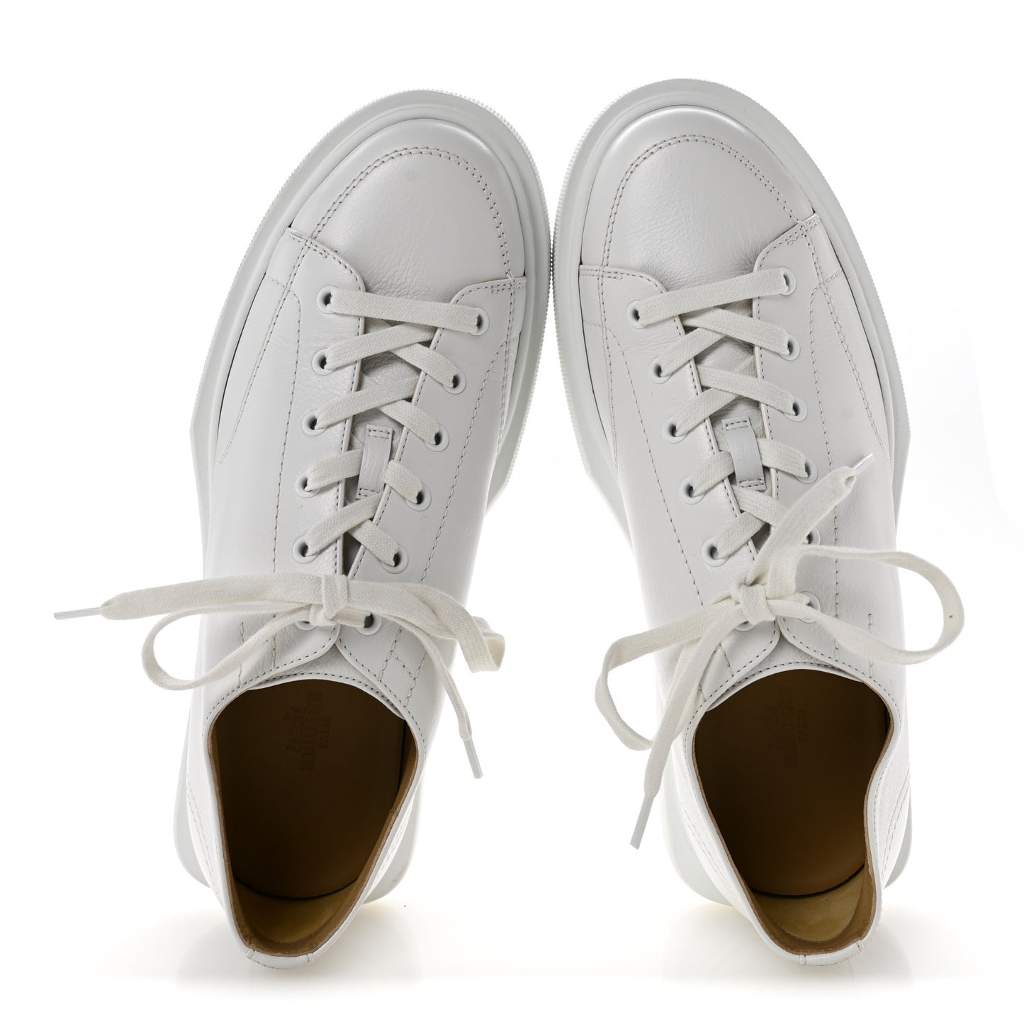 Calfskin Mens Haru Derby Sneakers 42 White