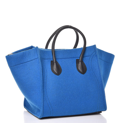 Celine Felt Medium Phantom Luggage Bright Blue 3 of 9