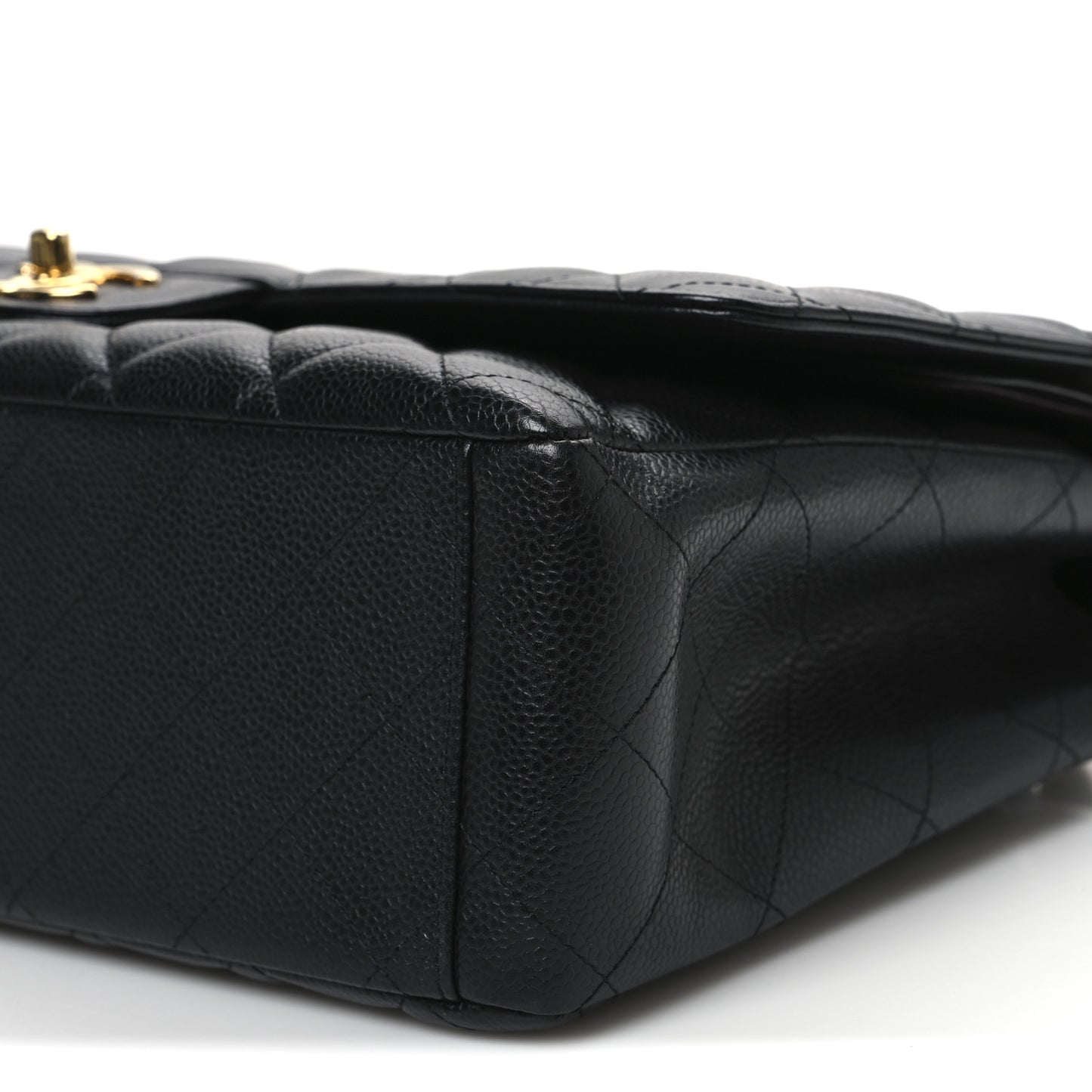 Caviar Quilted Maxi Double Flap Black