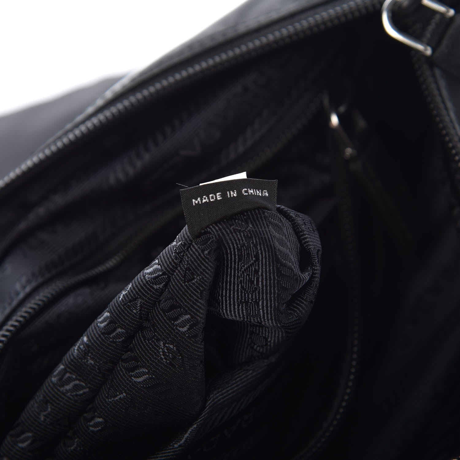 Prada Nylon Saffiano Flat Messenger Bag Black 7 of 8