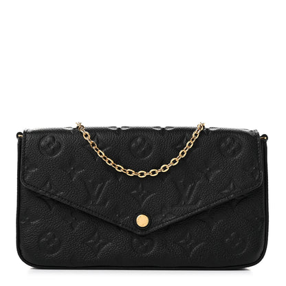 Louis Vuitton Empreinte Pochette Felicie Chain Wallet Black 1 of 11