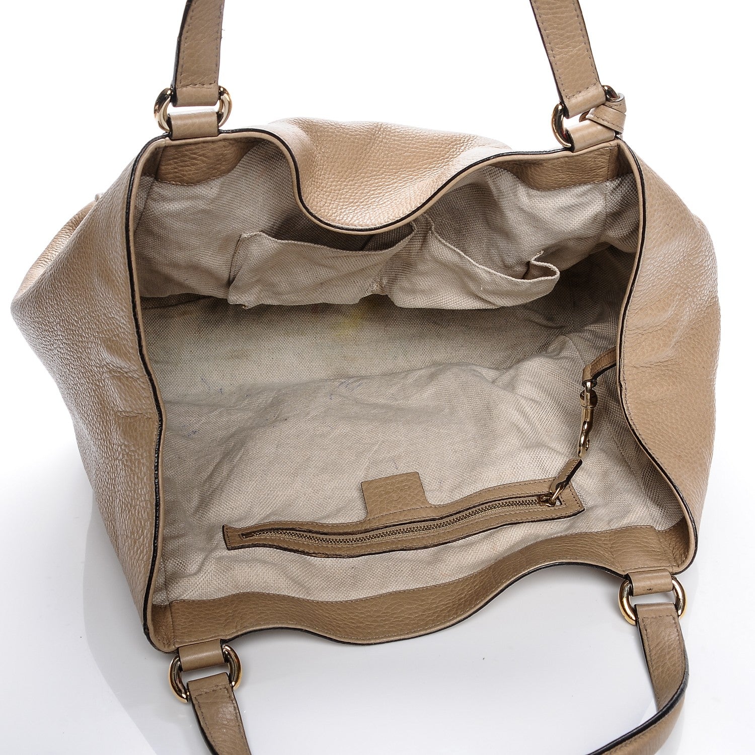 Gucci Pebbled Calfskin Medium Soho Shoulder Bag Camelia 5 of 13