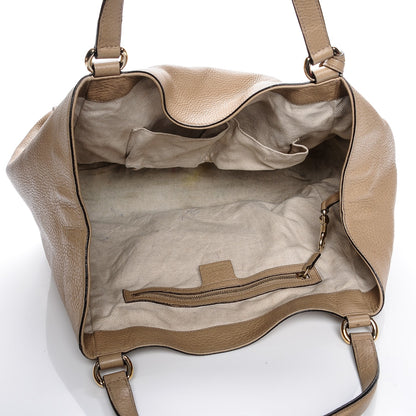 Gucci Pebbled Calfskin Medium Soho Shoulder Bag Camelia 5 of 13