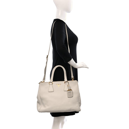 Prada Vitello Daino Large Double Zip Tote Talco 2 of 23
