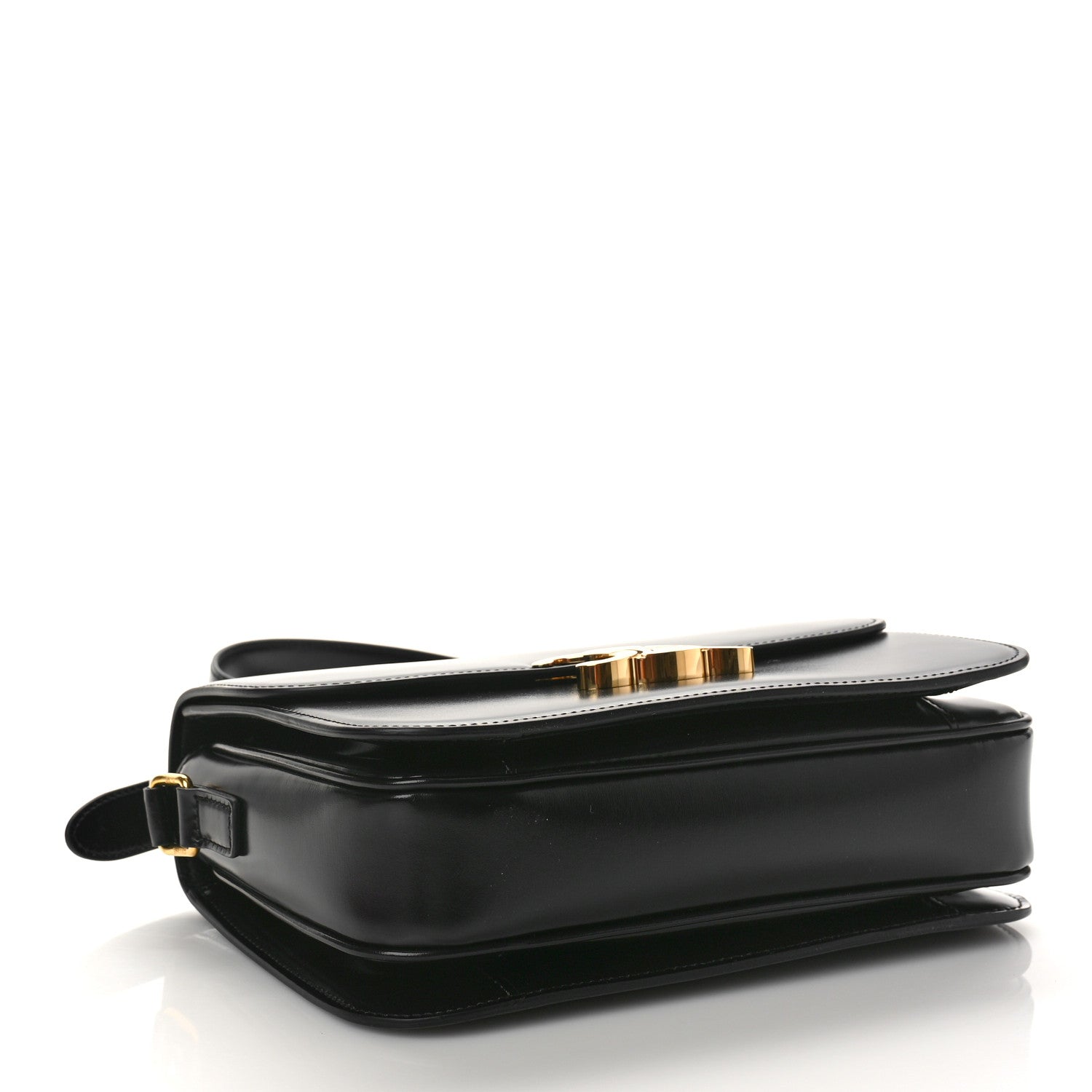 Celine Shiny Calfskin Medium Triomphe Black 4 of 8