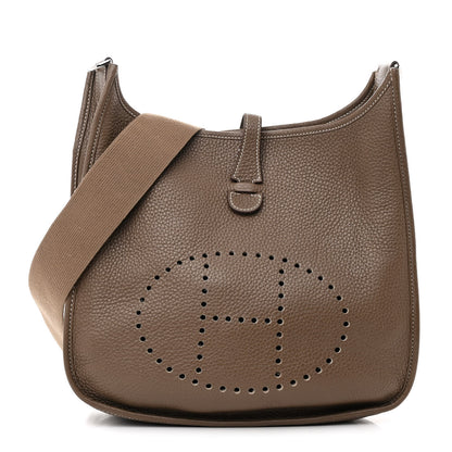 Hermes Taurillon Clemence Evelyne III PM Etoupe 1 of 10