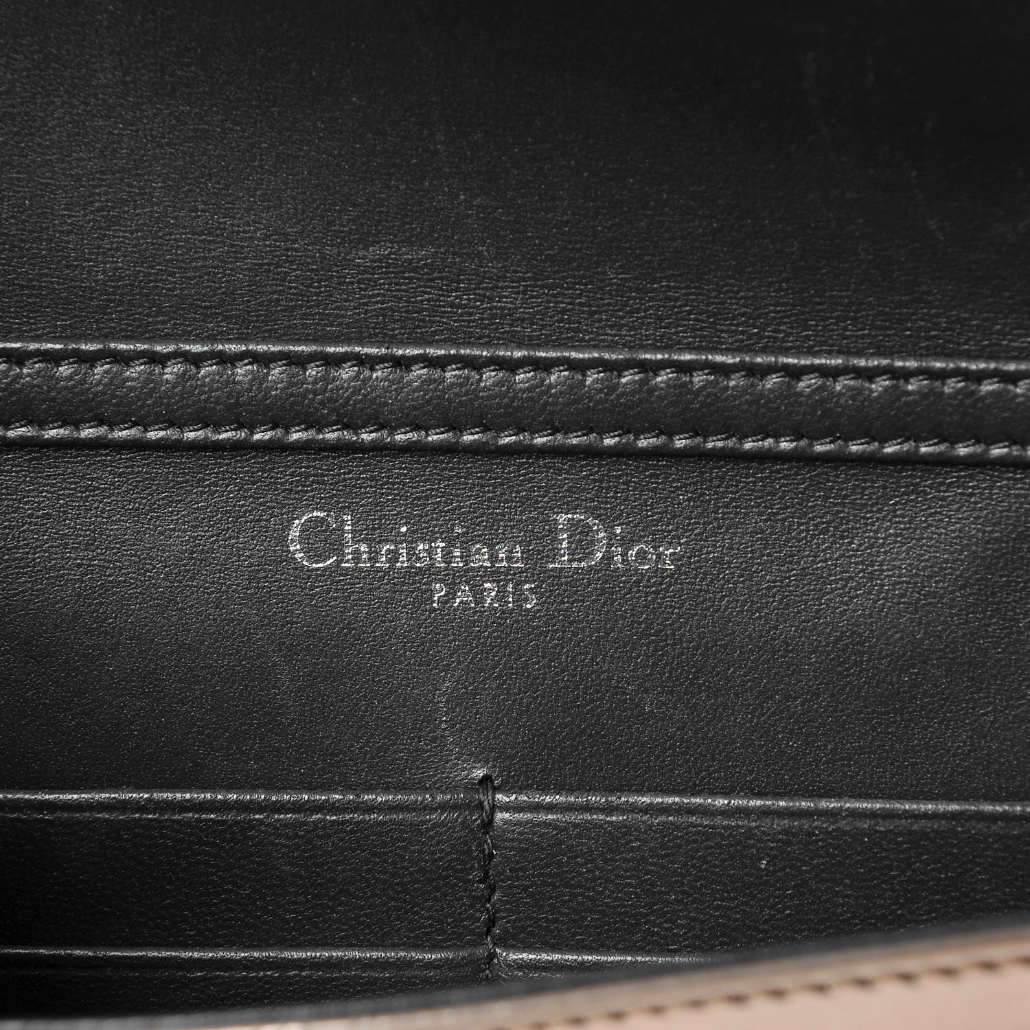 Christian Dior Metallic Patent Micro-Cannage Diorama Wallet on Chain Pouch Gold 6 of 6
