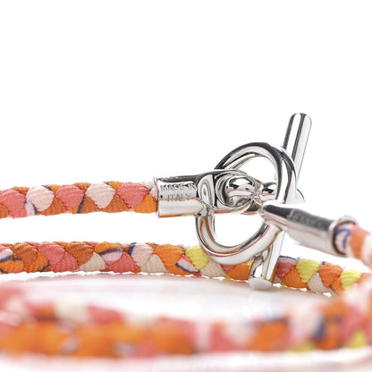Hermes Silk Glenan Double Tour Bracelet T1 Tropical 5 of 6