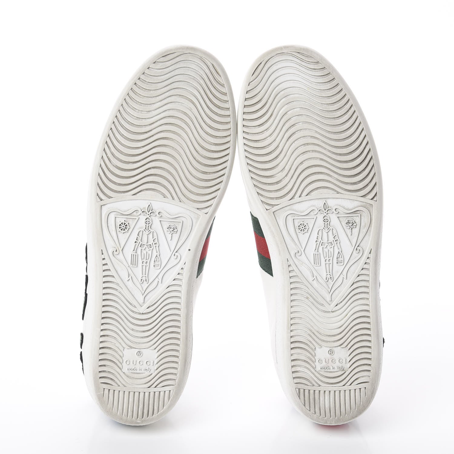 Gucci Calfskin Web Floral Embroidered Womens Ace Sneakers 38.5 White 7 of 7