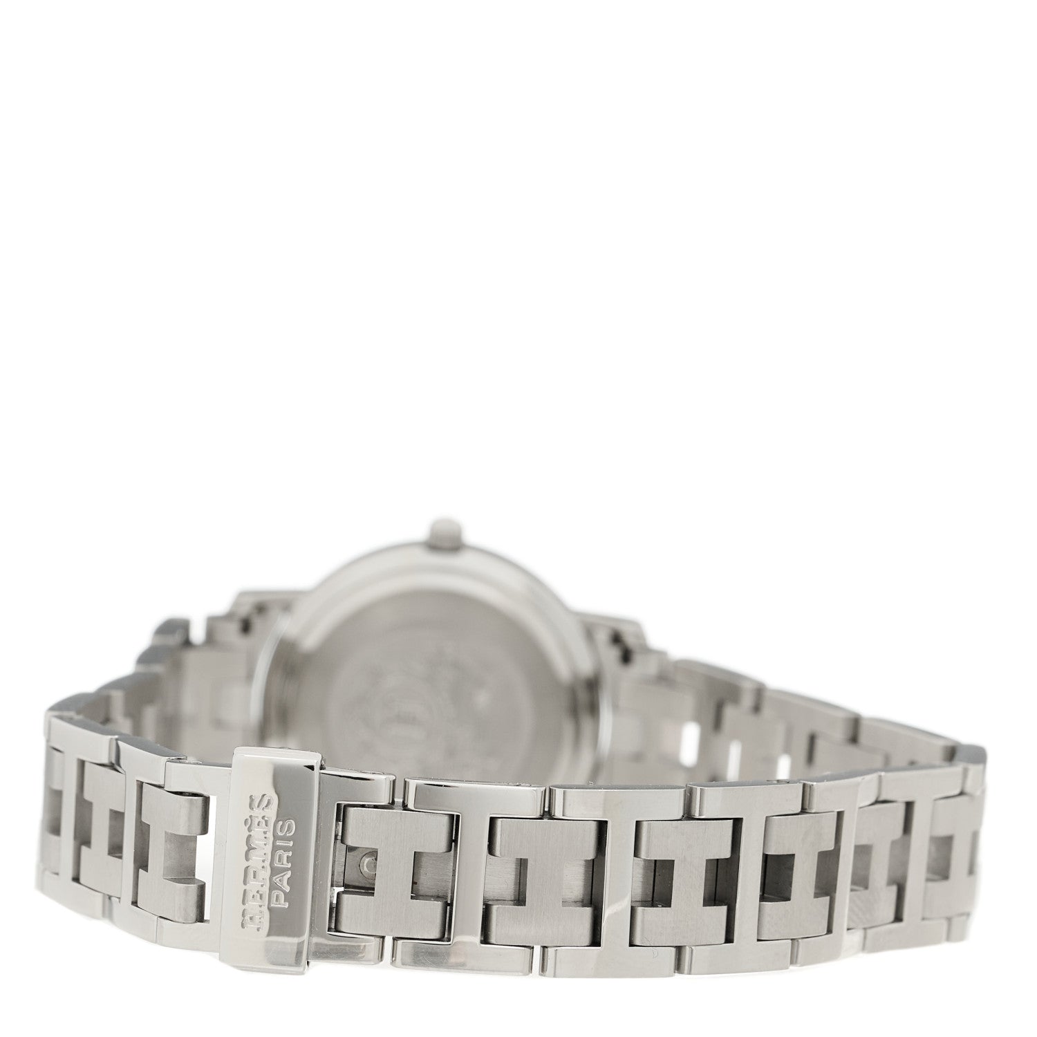 Hermes Stainless Steel 24mm Clipper Quartz Watch Black 3 of 4