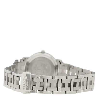Hermes Stainless Steel 24mm Clipper Quartz Watch Black 3 of 4
