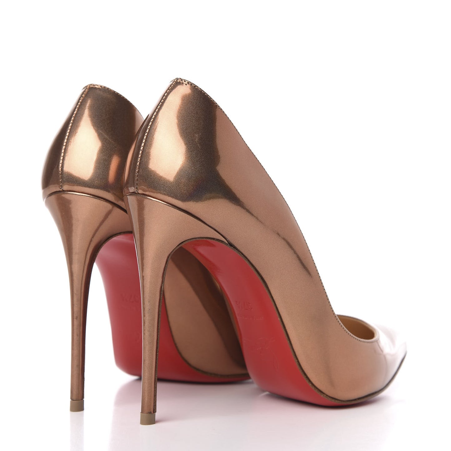 Metallic Patent Pigalle Follies 100 Pumps 37.5 Cappuccino
