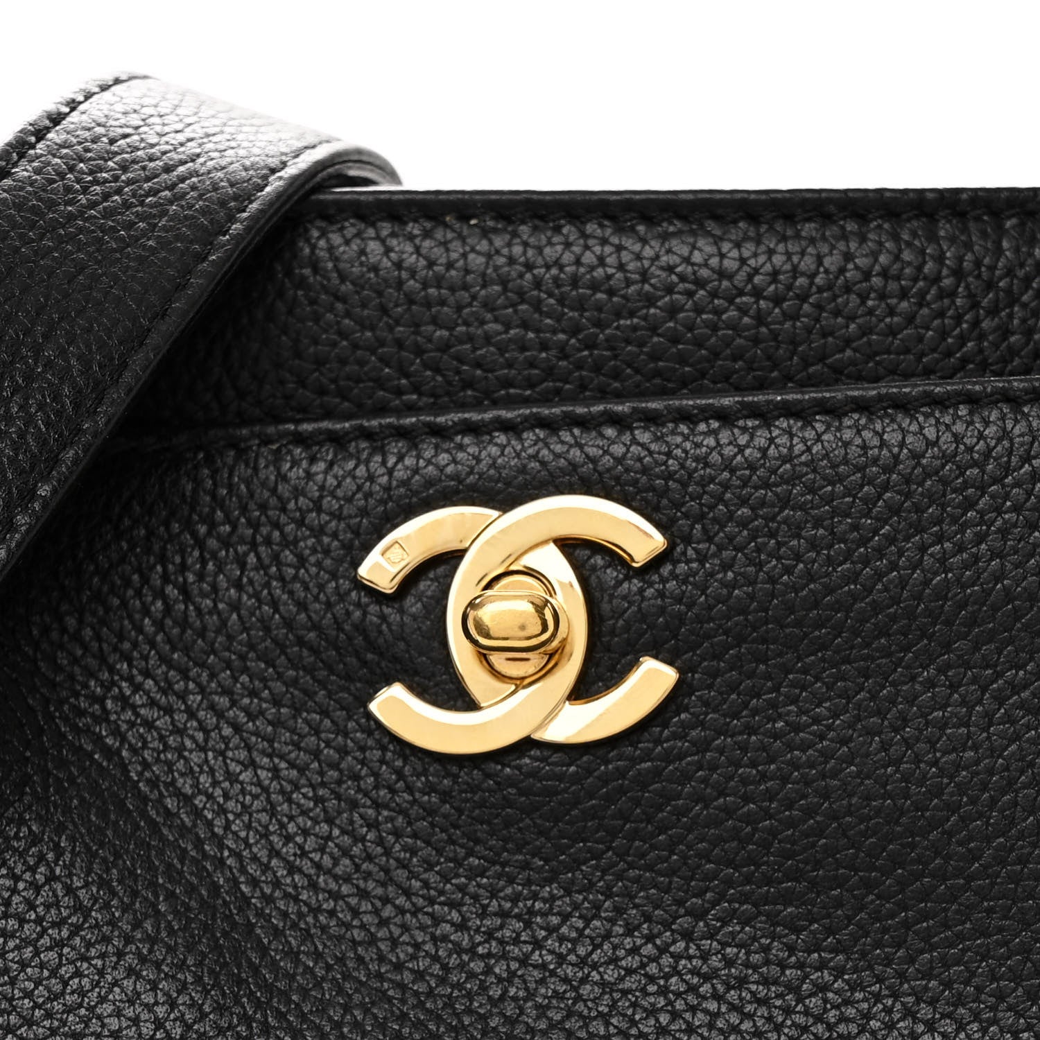Chanel Calfskin Cerf Executive Shopper Tote Black 10 of 15