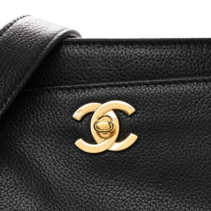Chanel Calfskin Cerf Executive Shopper Tote Black 10 of 15