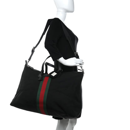 Gucci Techno Canvas Web Duffle Black 2 of 12