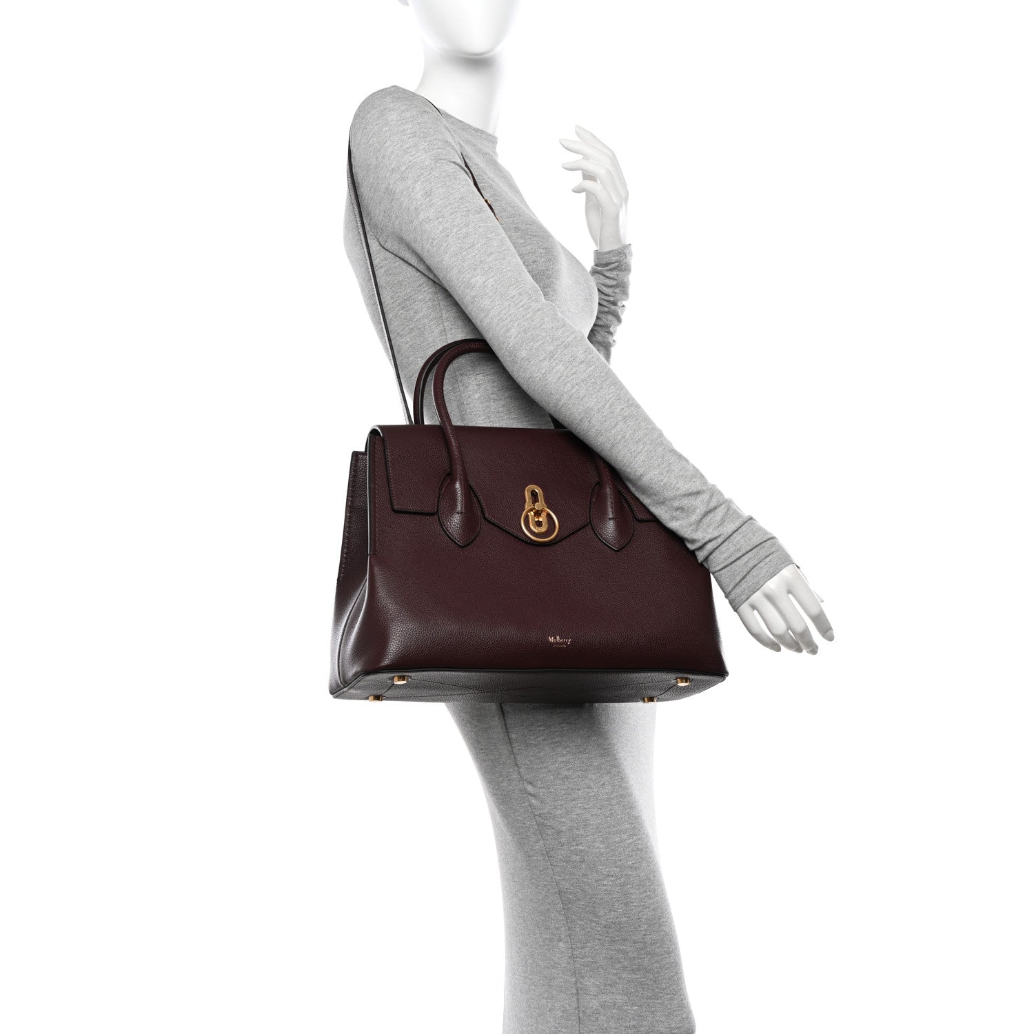 Mulberry Small Classic Grain Calfskin Seaton Oxblood 2 of 9