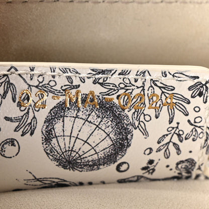 Christian Dior Calfskin Le Soleil Print Saddle Bag With Strap White Black 7 of 10