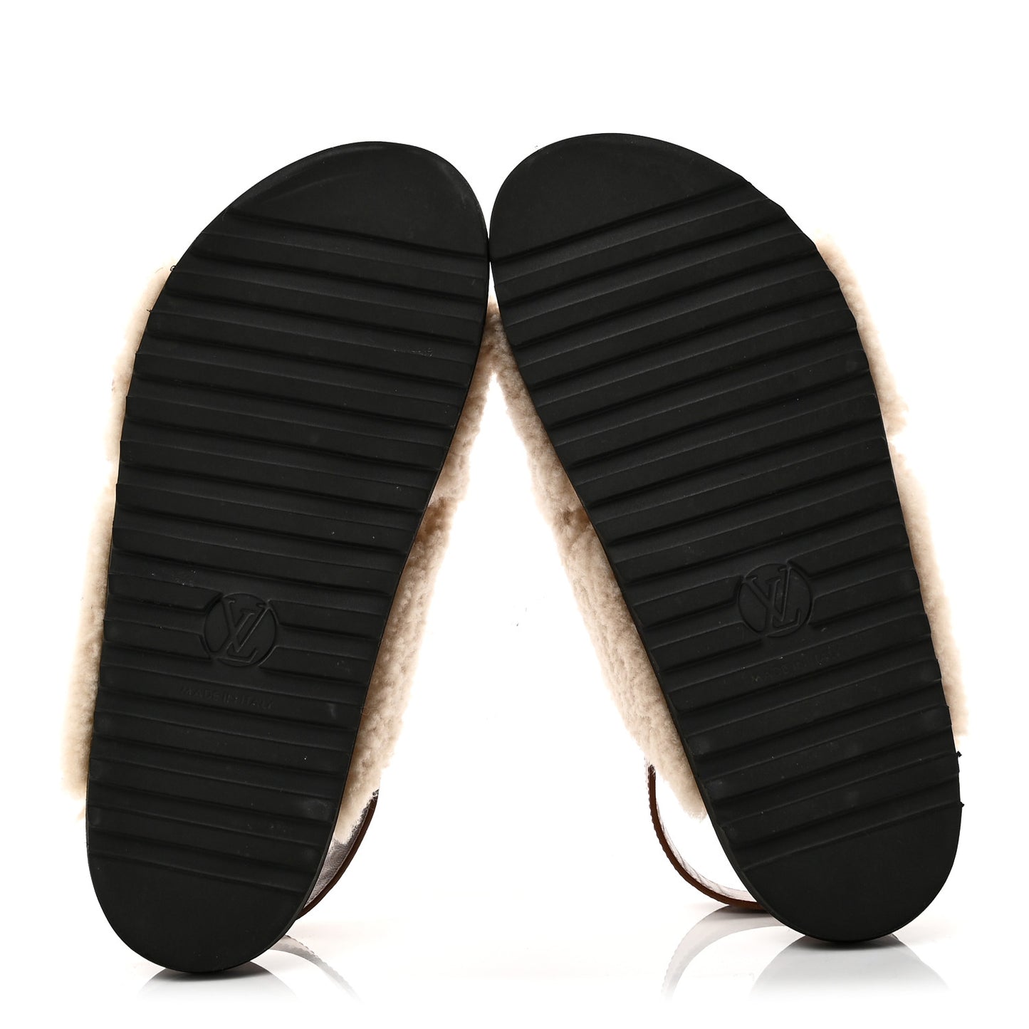Shearling Paseo Flat Comfort Sandal 38.5 Nude