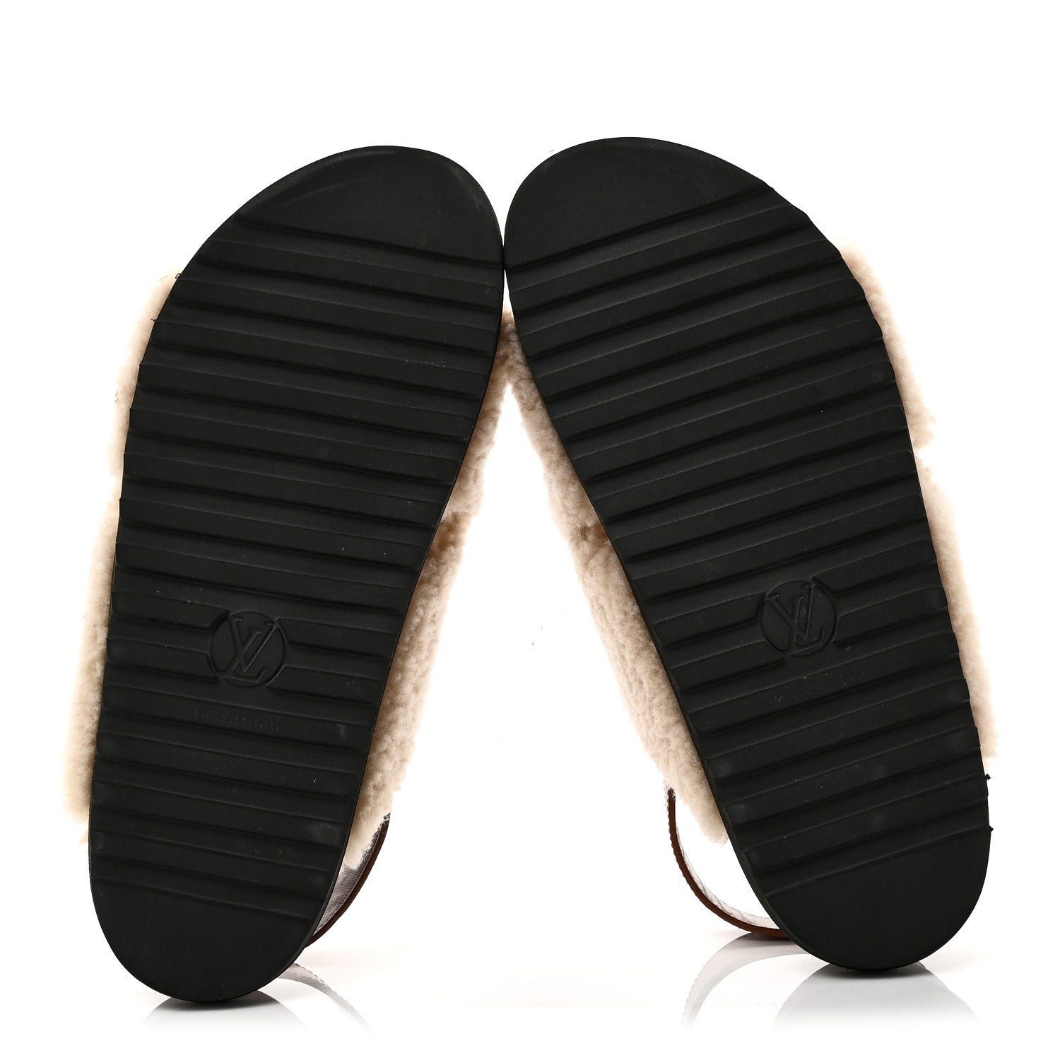 Louis Vuitton Shearling Paseo Flat Comfort Sandal 38.5 Nude 7 of 10