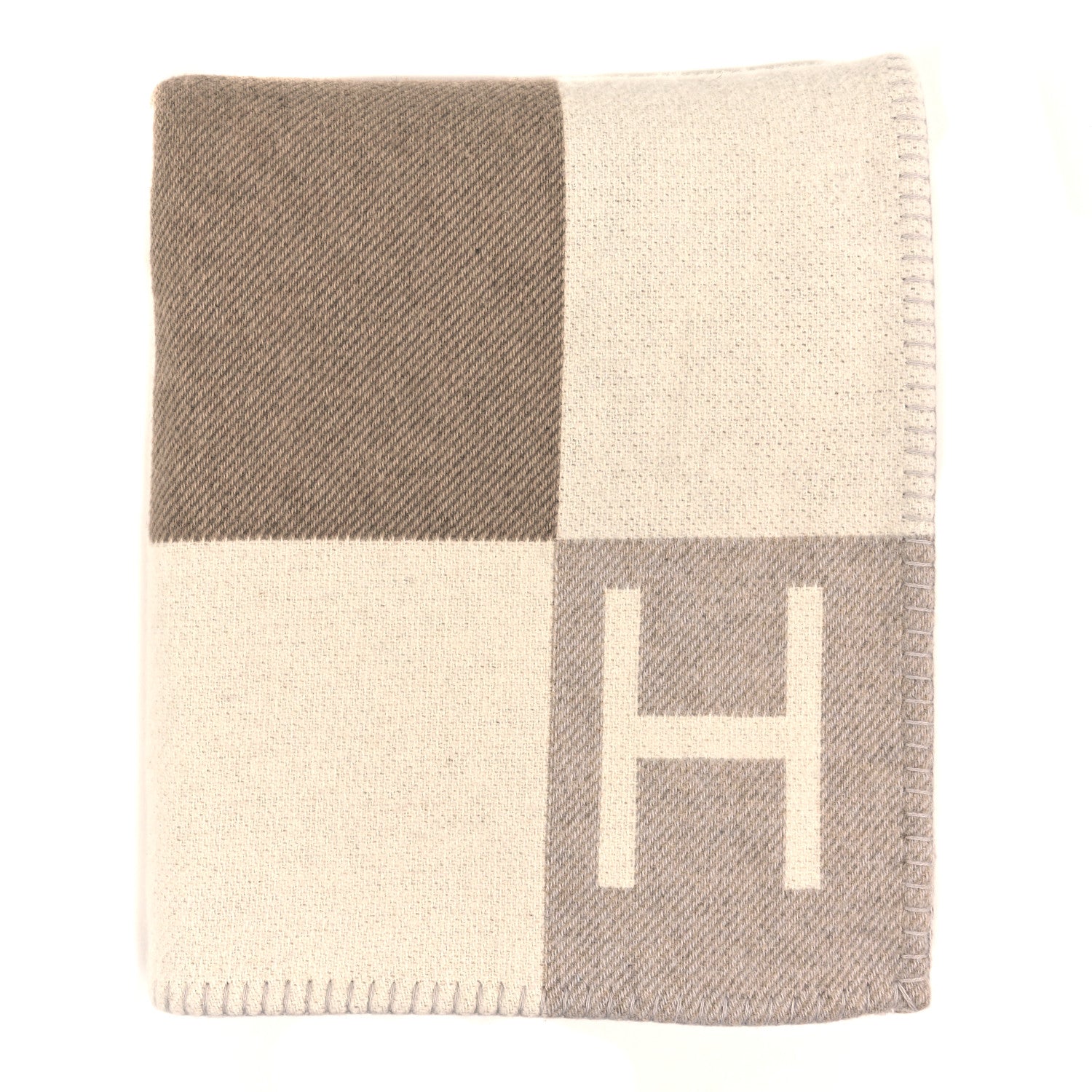 Hermes Wool Cashmere Avalon Blanket Ecru Naturel 1 of 3