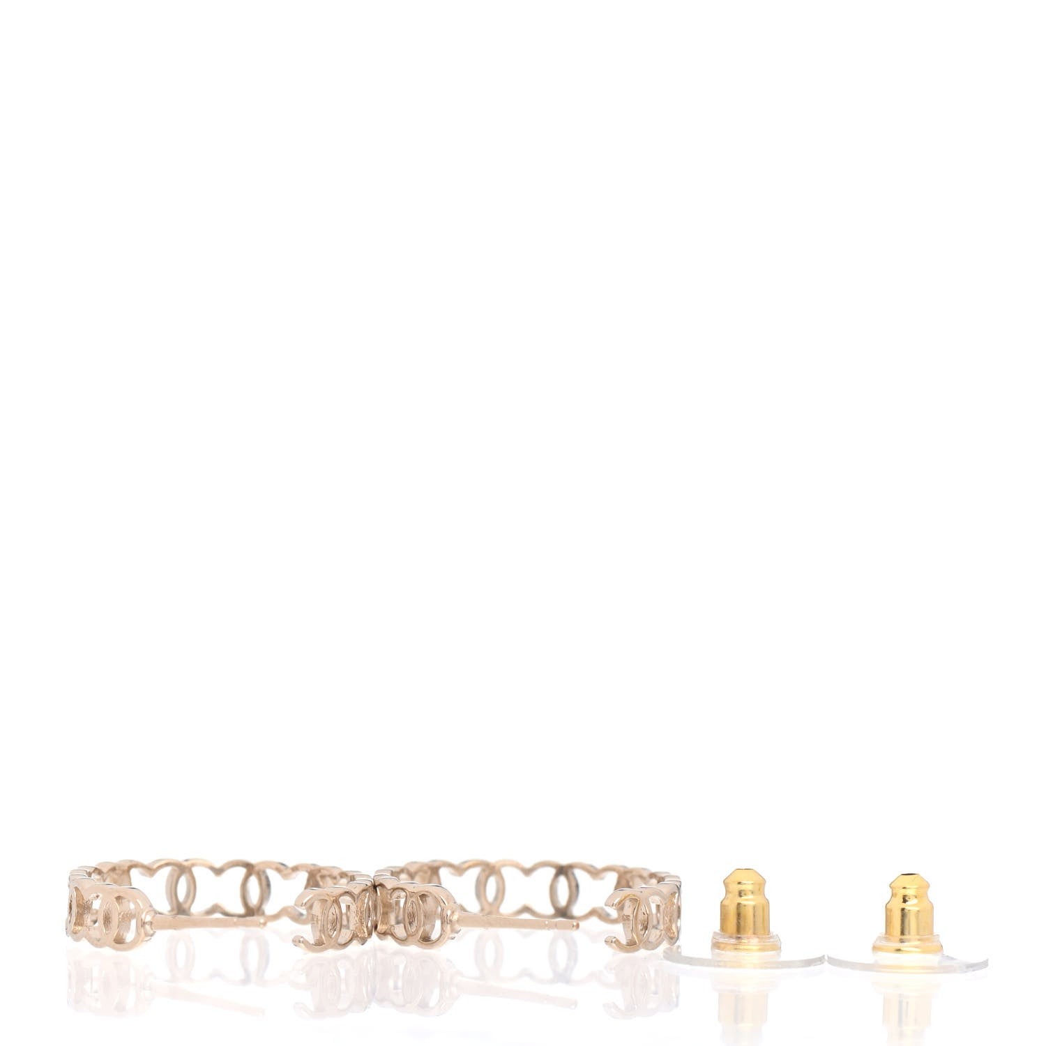 Chanel Metal CC Hoop Earrings Gold 3 of 4