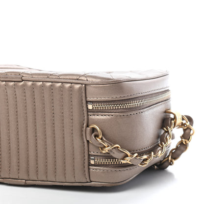 Chanel Metallic Lambskin Quilted Small Coco Boy Camera Case Gold 9 of 10