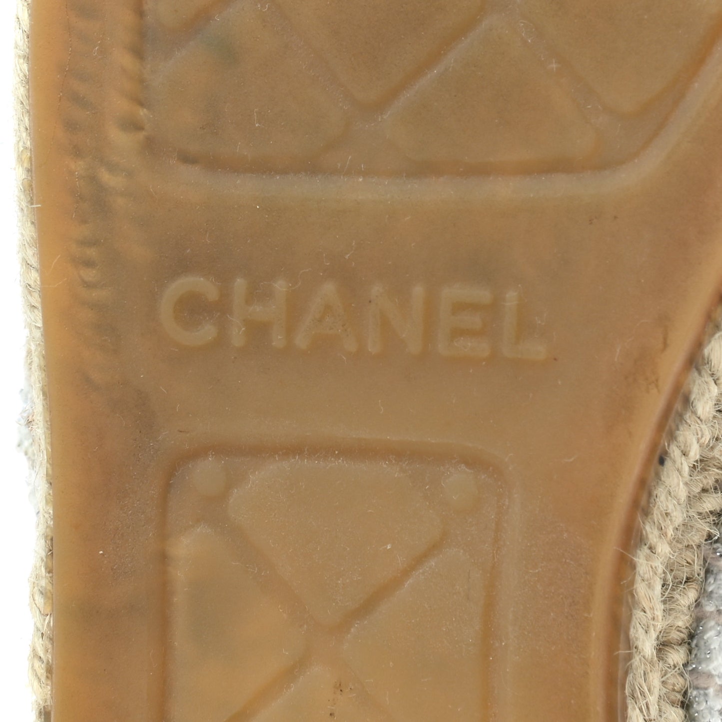 Terry Cloth CC Espadrilles 37 Silver Black