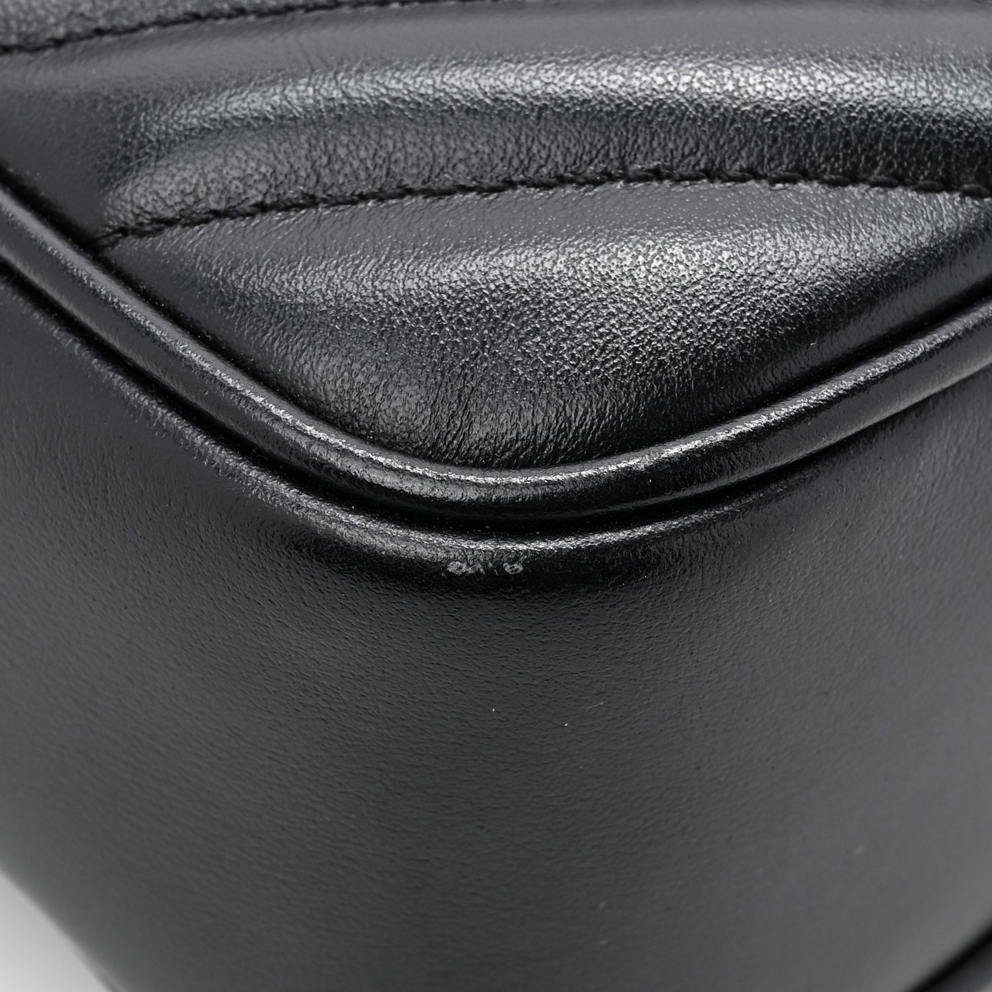 Calfskin Matelasse Monogram Lou Camera Bag Black