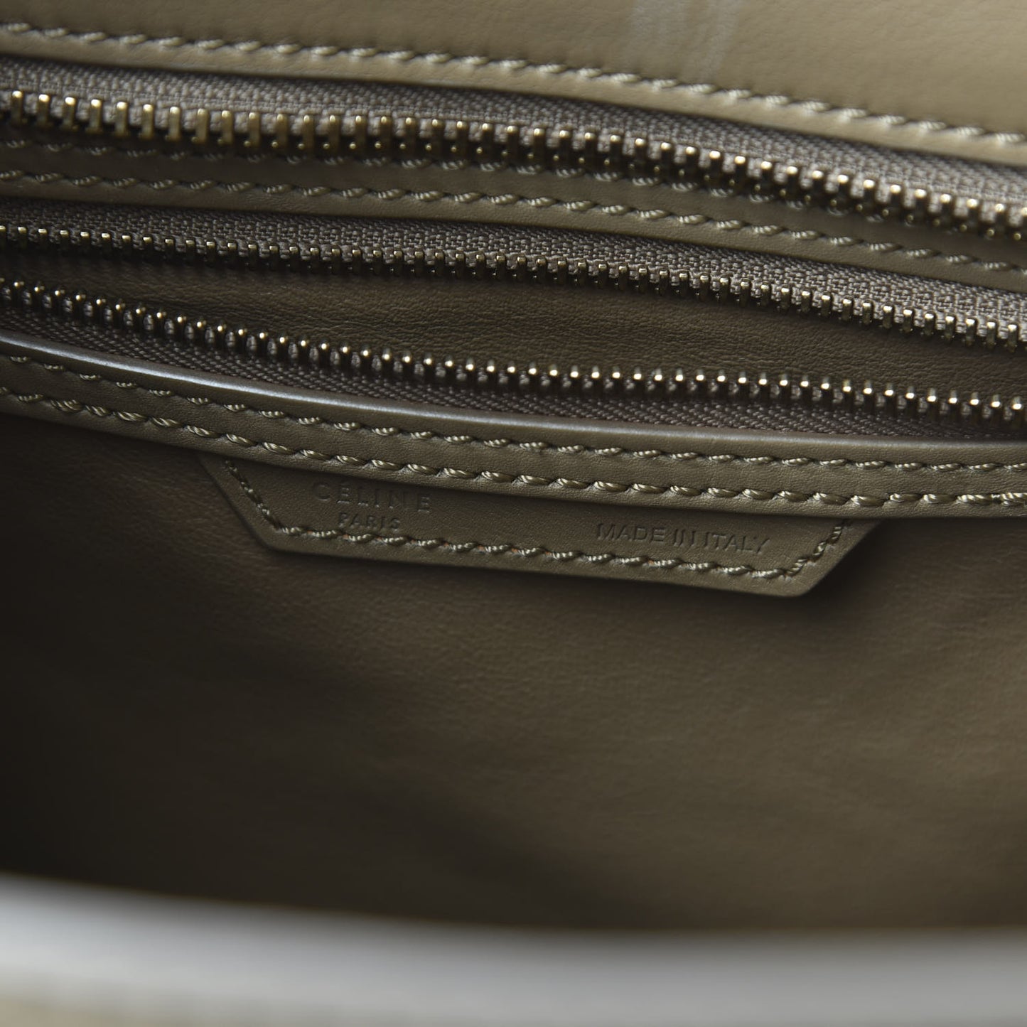 Smooth Calfskin Micro Luggage Khaki