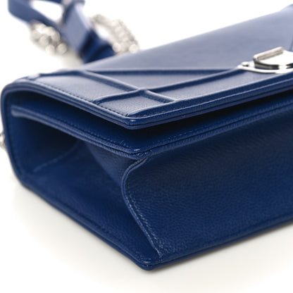 Christian Dior Grained Calfskin Small Diorama Flap Bag Bleu De Minuit 8 of 9