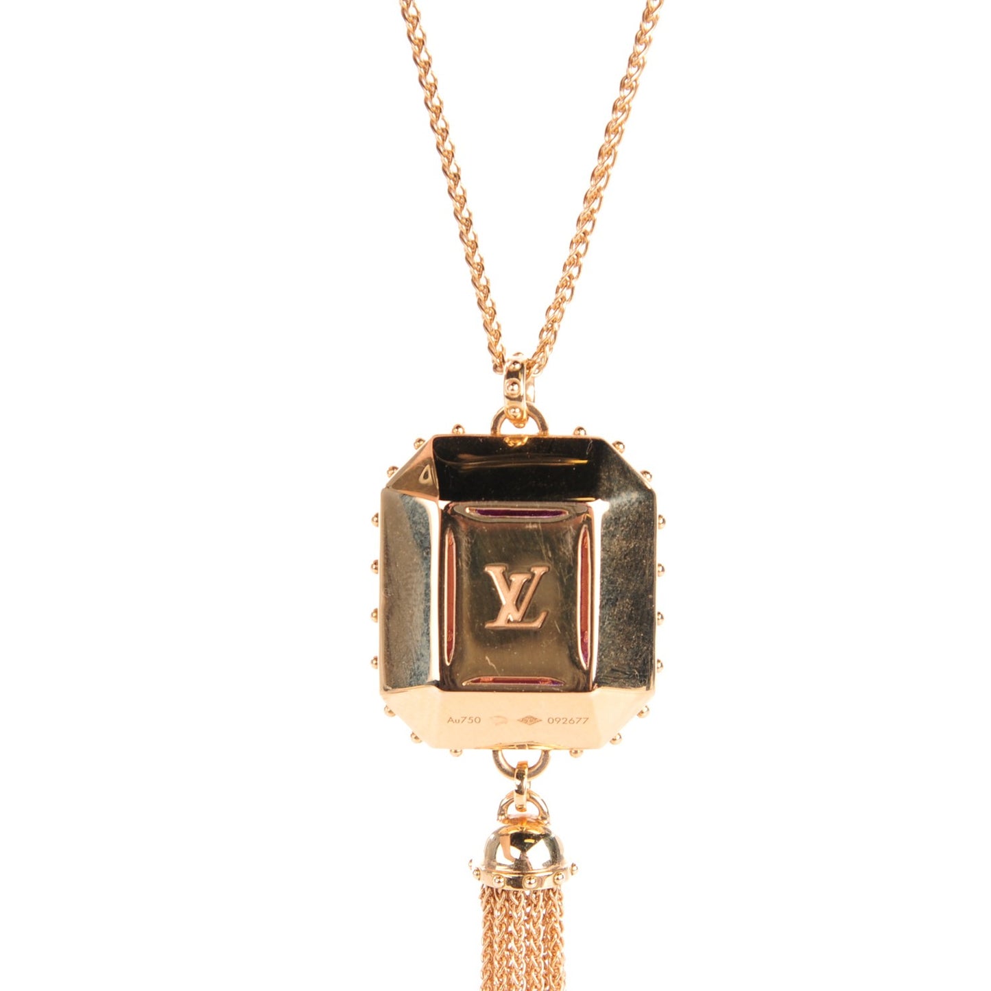18K Pink Gold Amethyst Emprise Pendant Necklace