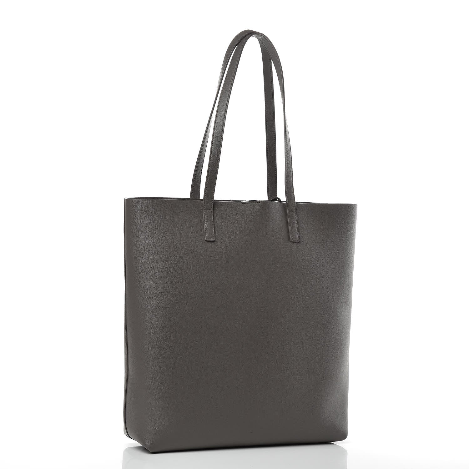 Saint Laurent Calfskin Medium Shopping Tote Fog 4 of 9