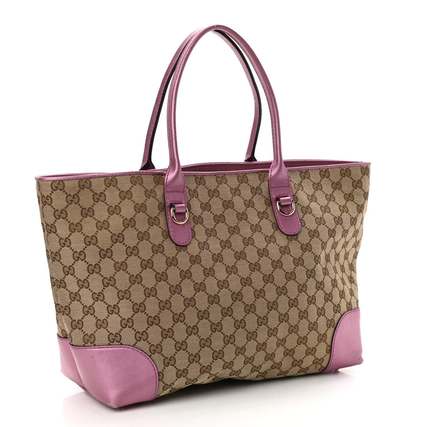 Monogram Large Heart Bit Charm Top Handle Tote Pink