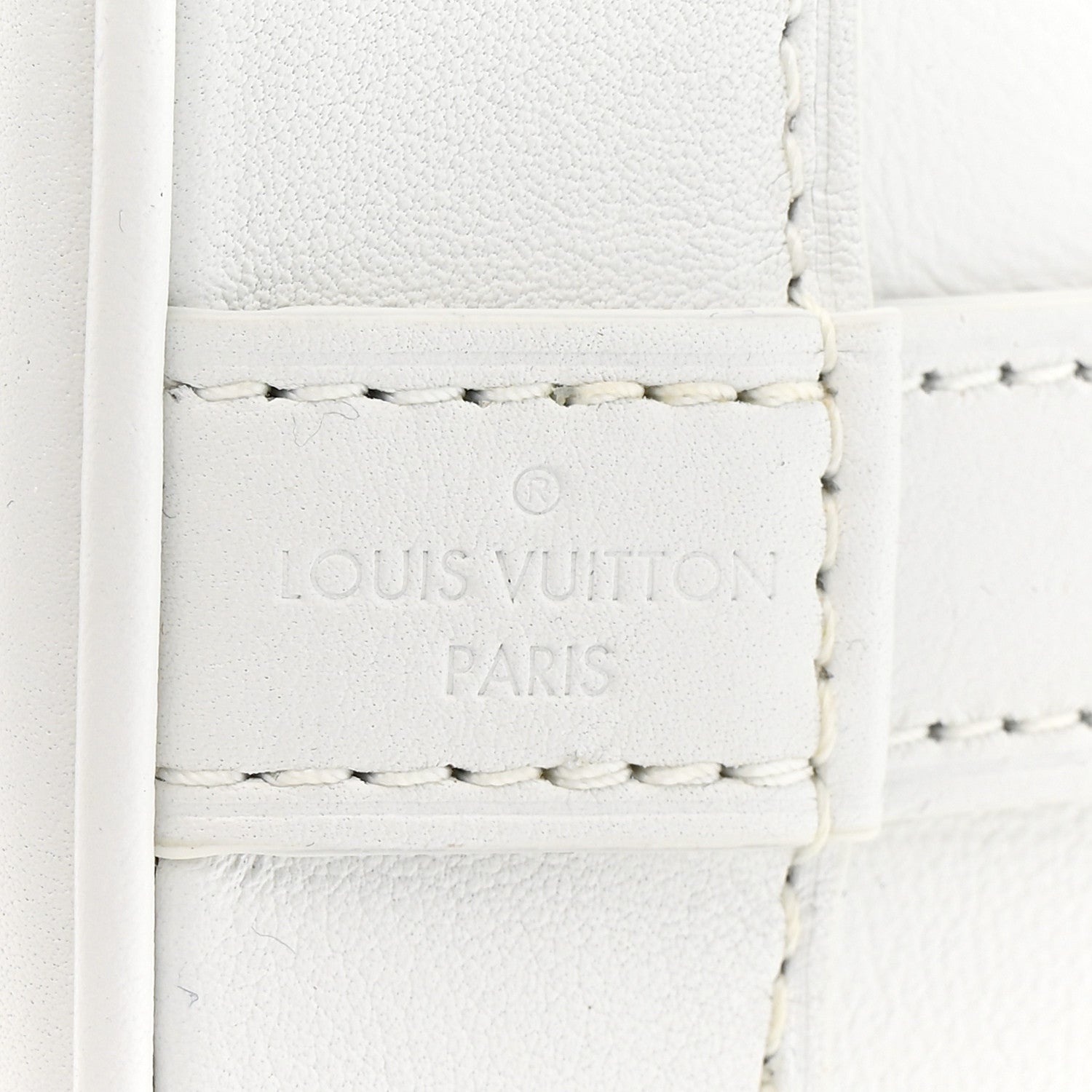 Louis Vuitton Calfskin Monogram Cutout Petit Noe White 6 of 10