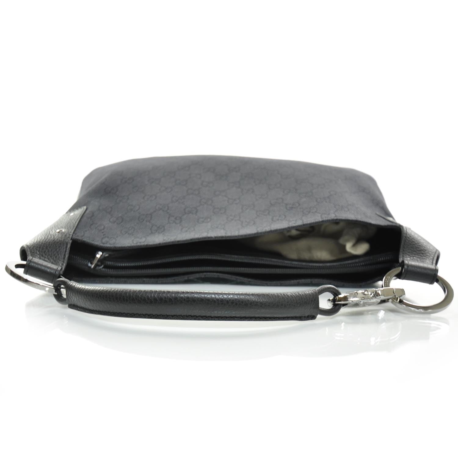 Gucci Denim Monogram Hobo 5 of 10